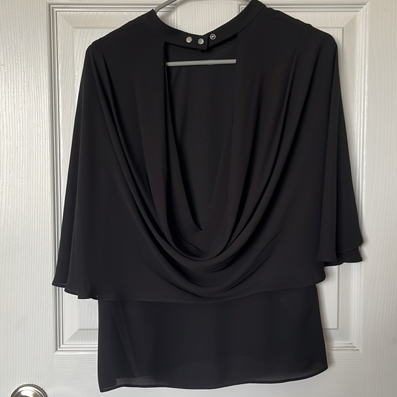 BCBG Max Azria black flowy top - Picture 3 of 4